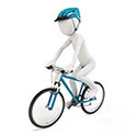 person riding a bicycle