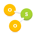 Sulphur dioxide atomic structure